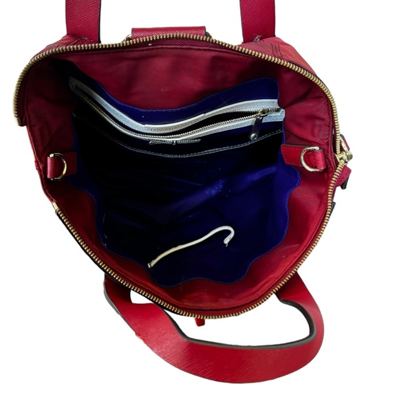 Henri Bendel Jet Setter Convertible Backpack in Red - Picture 9 of 13